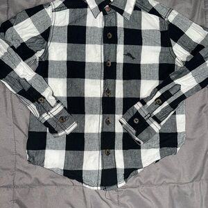 Tommy Bahama Youth Black and‎ White Checkered Shirt